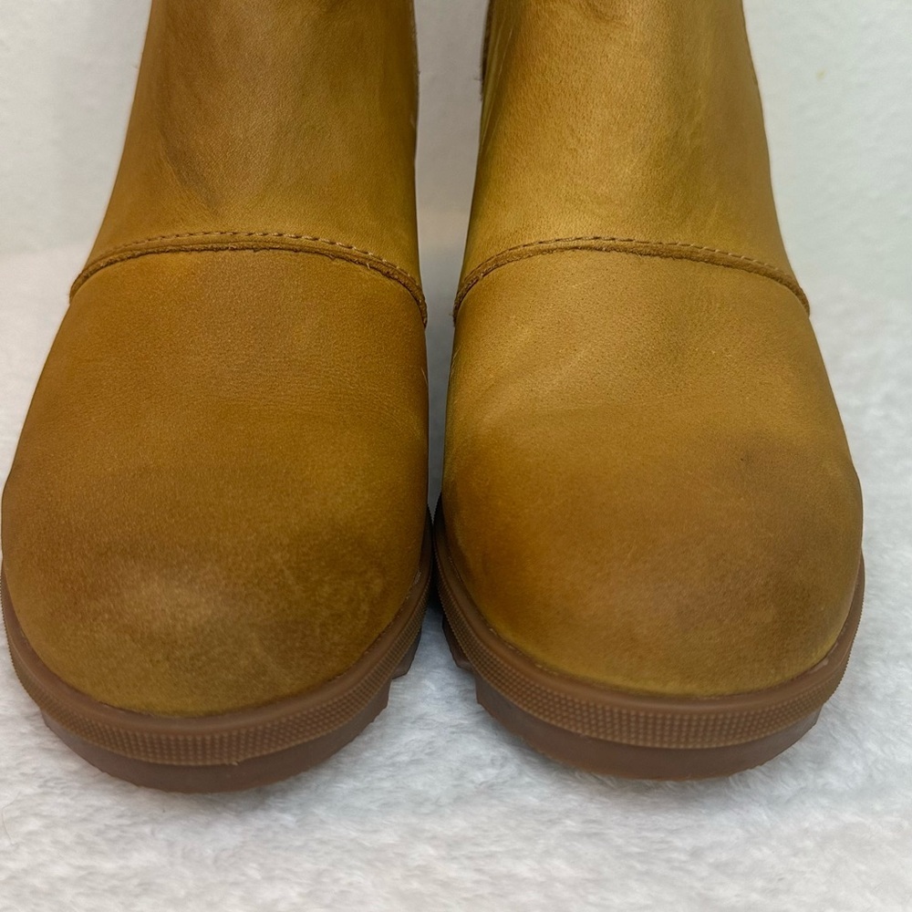 Sorel Women's Joan Of Arctic Wedge I| Chelsea Boot CAMEL Brown Size 7 - Picture 3 of 17